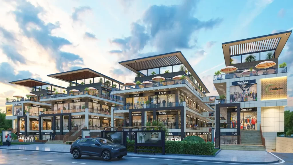 on road view of the galleria