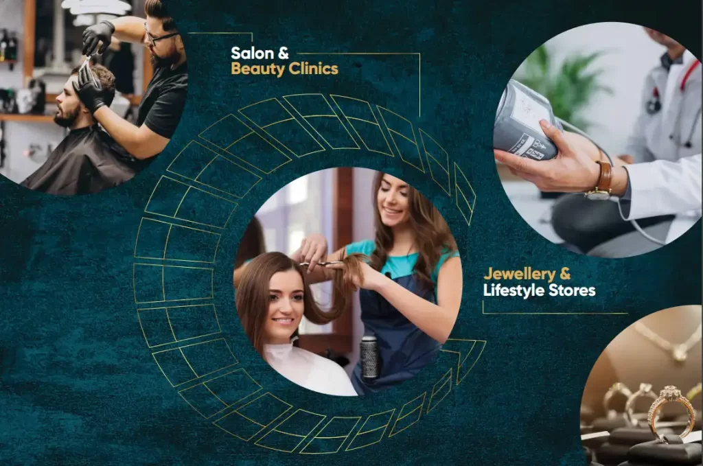 shops for salon-beauty clinics, jewellery and lifestyle store